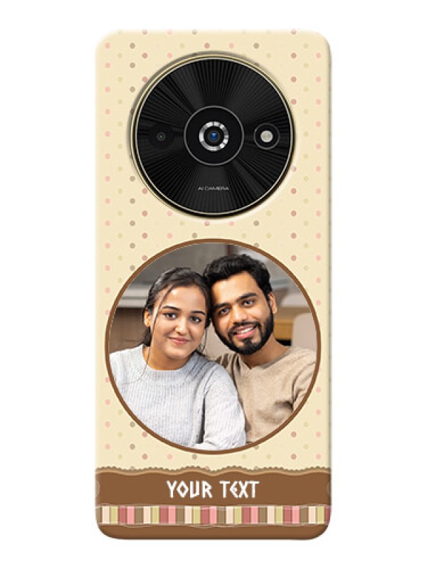 Custom Poco C61 Mobile Cases: Brown Dotted Mobile Case Design