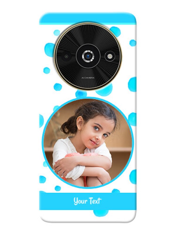 Custom Poco C61 Custom Phone Covers: Blue Bubbles Pattern Design