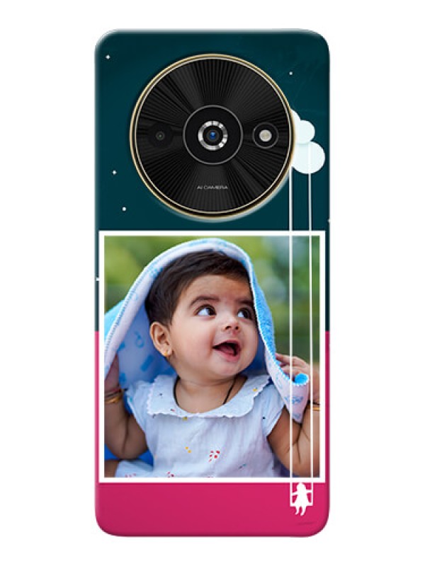 Custom Poco C61 custom phone covers: Cute Girl with Cloud Design