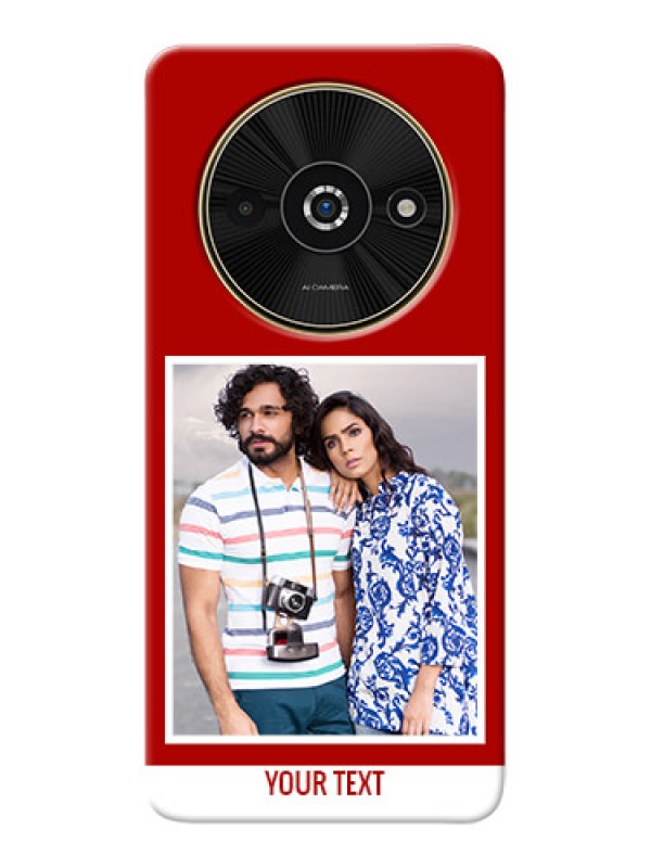 Custom Poco C61 mobile phone covers: Simple Red Color Design