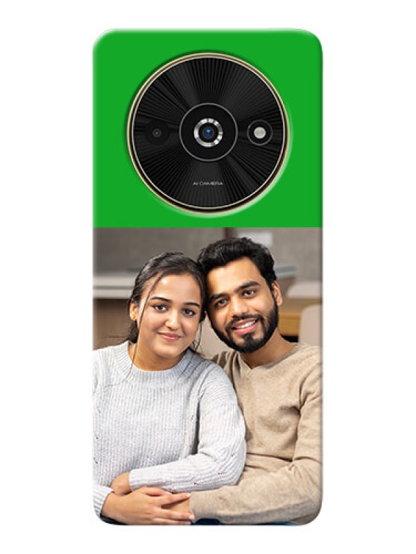 Custom Poco C61 Personalised mobile covers: Green Pattern Design