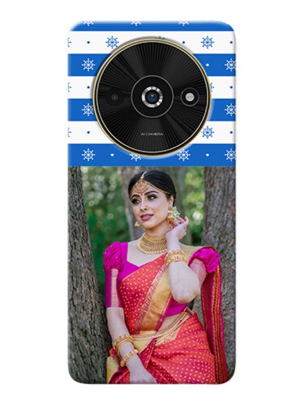 Custom Poco C61 custom mobile covers: Snow Pattern Design