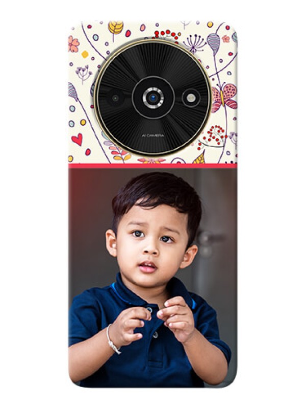 Custom Poco C61 phone back covers: Premium Floral Design