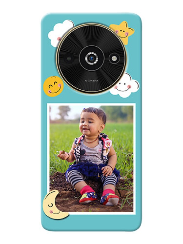 Custom Poco C61 Personalised Phone Cases: Smiley Kids Stars Design