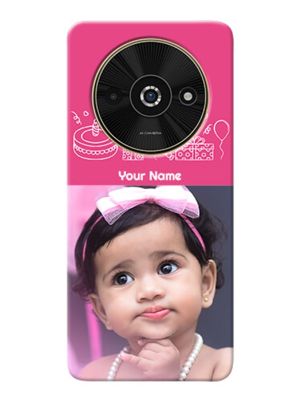 Custom Poco C61 Custom Mobile Cover with Birthday Line Art Design