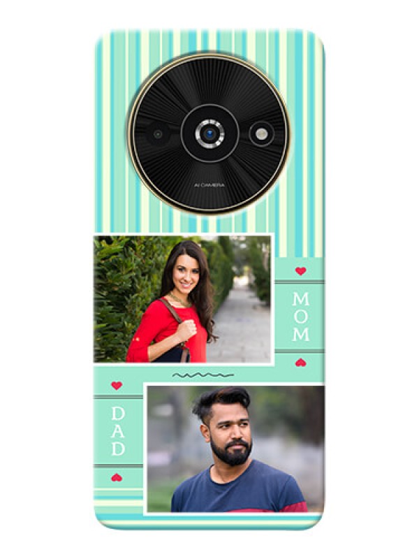 Custom Poco C61 custom mobile phone covers: Mom & Dad Pic Design