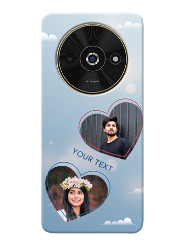 Custom Poco C61 Phone Cases: Blue Color Couple Design