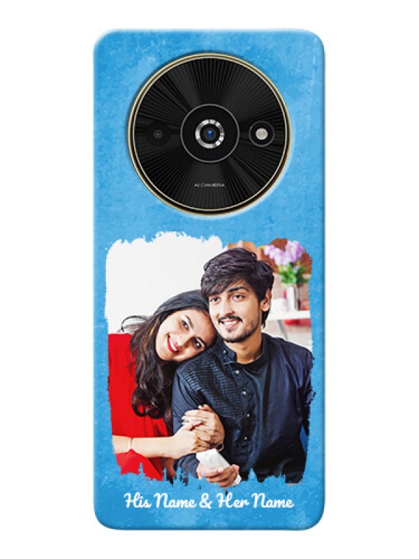 Custom Poco C61 custom mobile cases: Blue Color Vintage Design