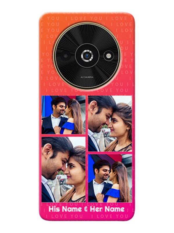 Custom Poco C61 custom back covers: I Love You Pink Design