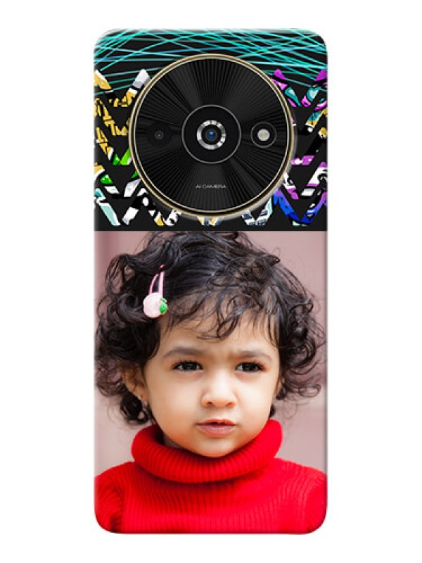 Custom Poco C61 personalized phone covers: Neon Abstract Design