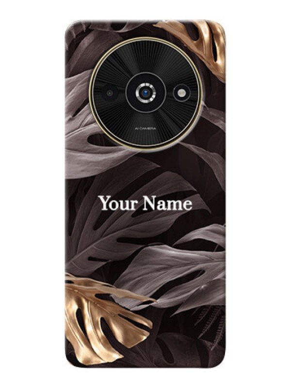 Custom Poco C61 Personalised Phone Case with Wild Leaves digital paint Design