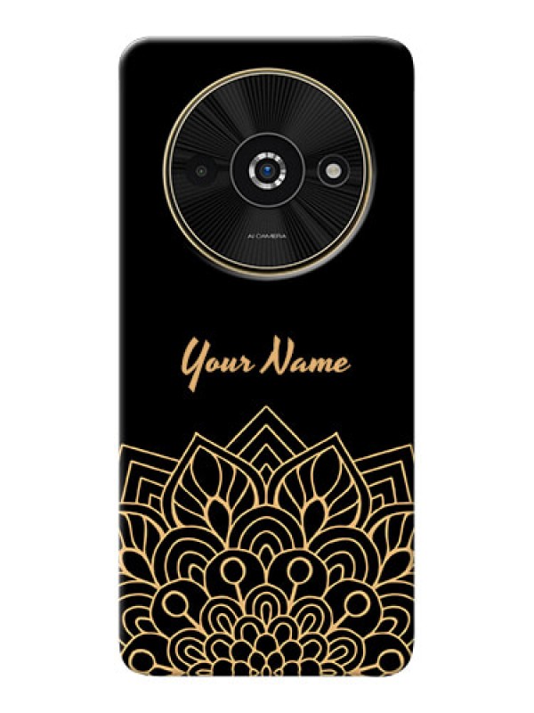 Custom Poco C61 Custom Phone Case with Golden mandala Design