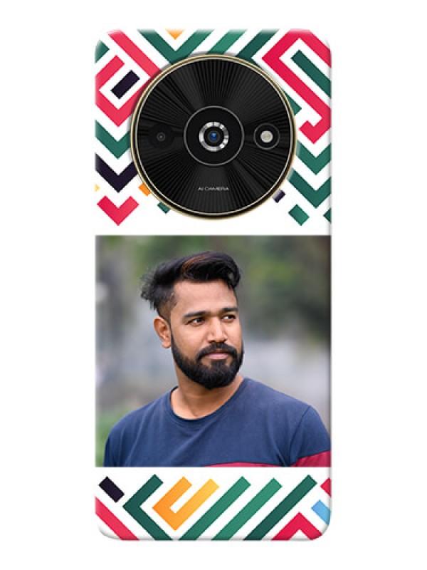 Custom Poco C61 Personalized Phone Case with Colorful Maze Pattern Design