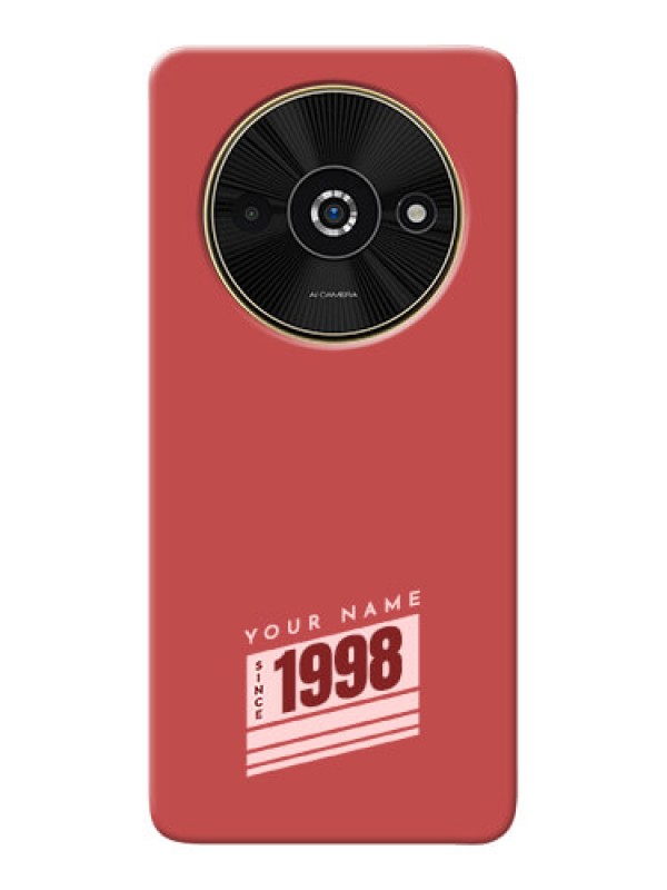 Custom Poco C61 Custom Phone Case with Red custom year of birth Design