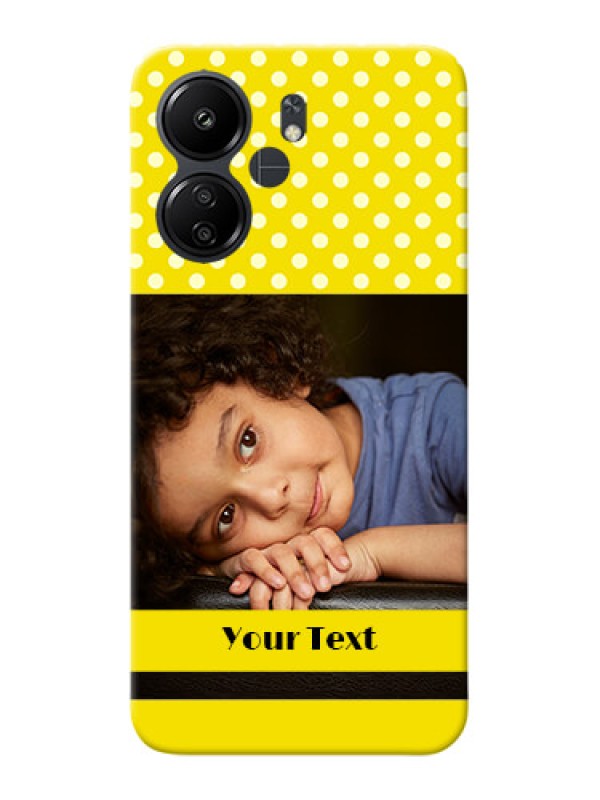 Custom Poco C65 Custom Mobile Covers: Bright Yellow Case Design