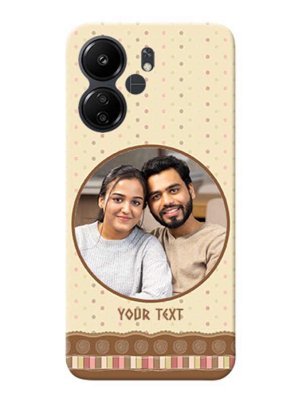 Custom Poco C65 Mobile Cases: Brown Dotted Mobile Case Design