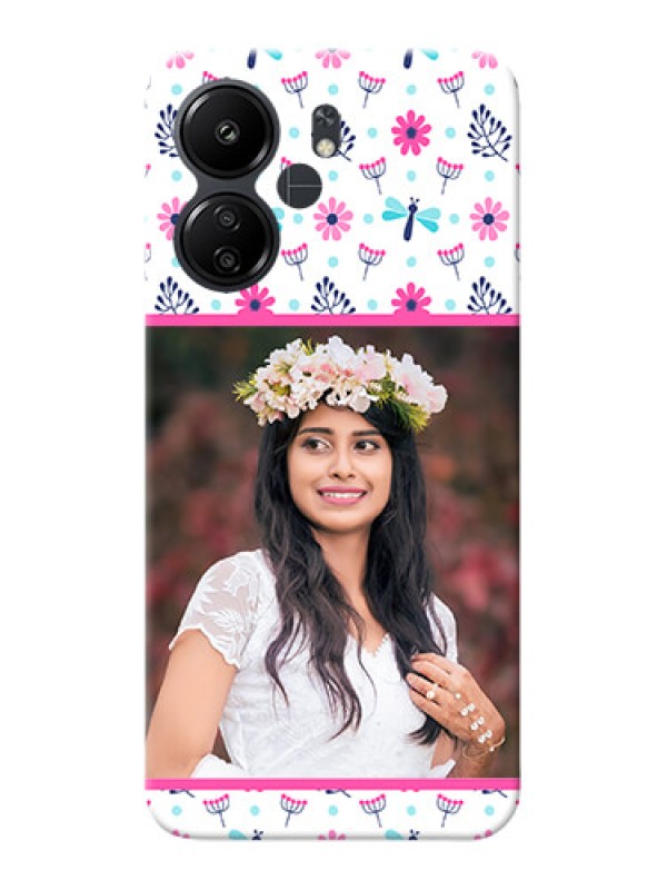 Custom Poco C65 Mobile Covers: Colorful Flower Design