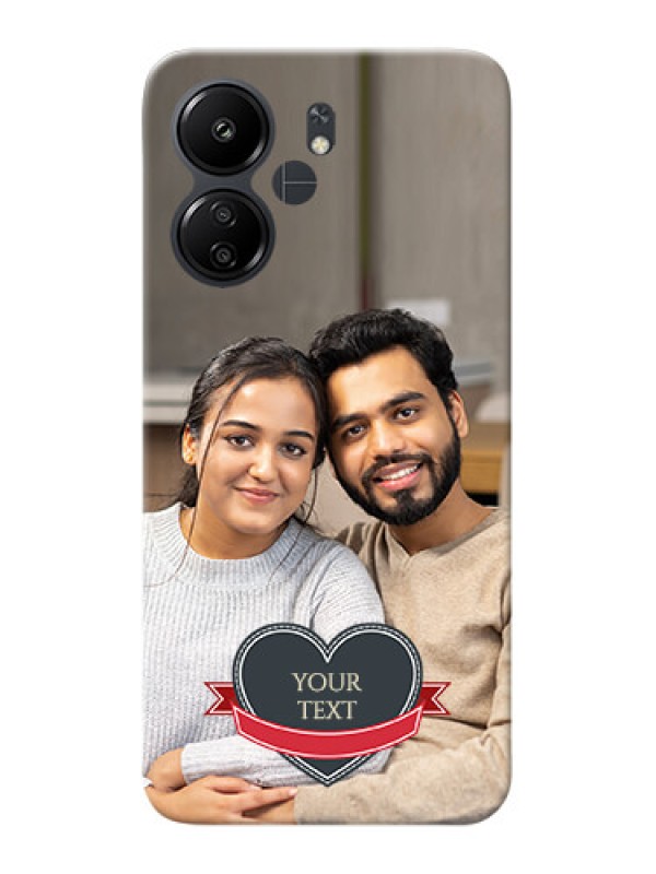 Custom Poco C65 mobile back covers online: Just Married Couple Design