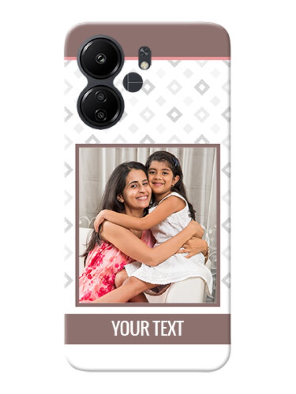 Custom Poco C65 custom back covers: Simple Diamond Design