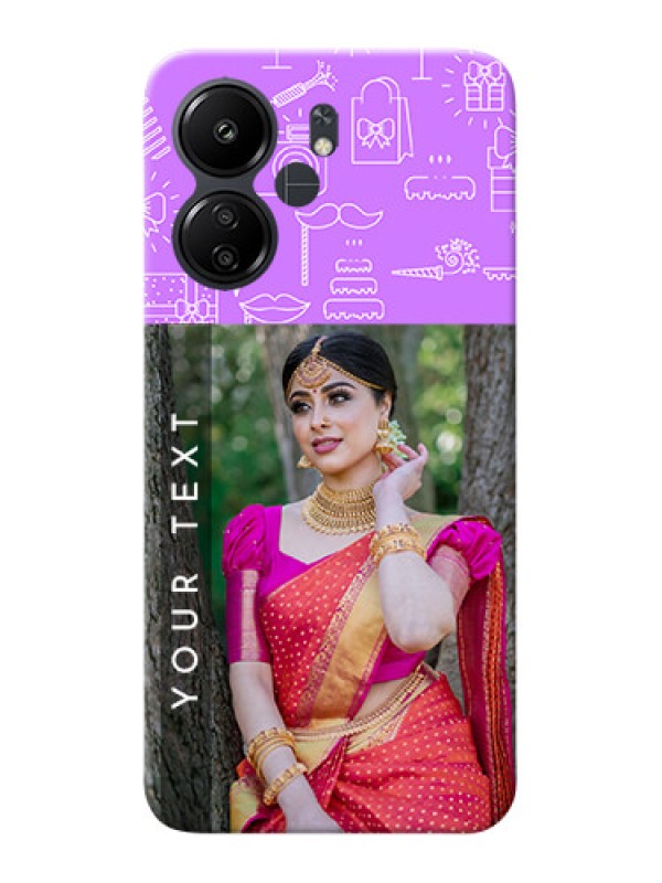 Custom Poco C65 Personalized Phone Cases: Birthday Icons Design