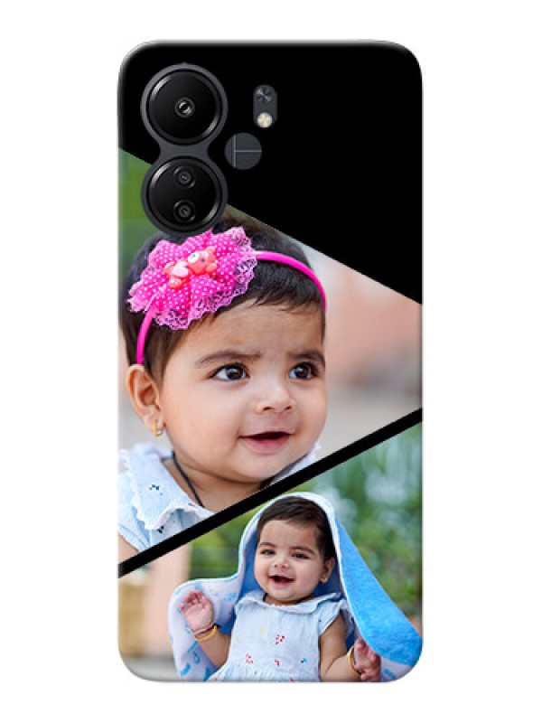 Custom Poco C65 mobile back covers online: Semi Cut Design