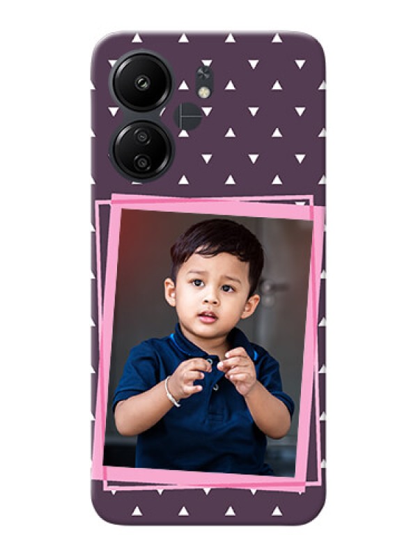 Custom Poco C65 Phone Cases: Triangle Pattern Dotted Design