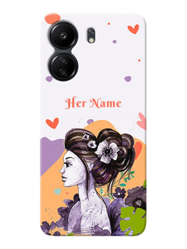 Custom Poco C65 Personalized Phone Case with Woman And Nature Design