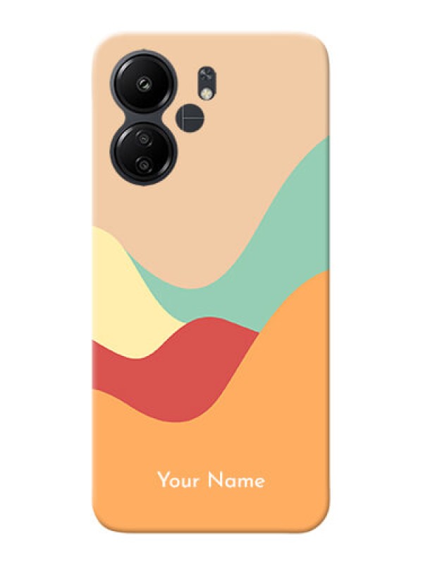 Custom Poco C65 Personalized Phone Case with Ocean Waves Multiwithcolour Design