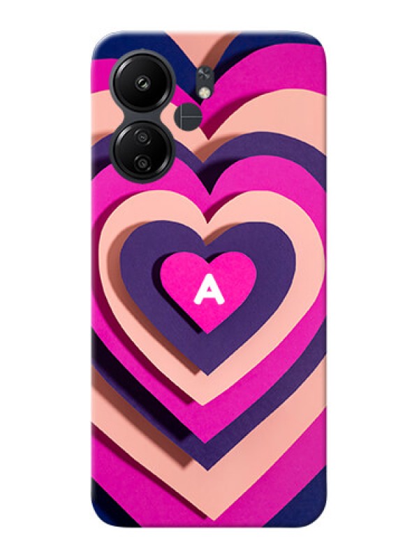 Custom Poco C65 Custom Mobile Case with Cute Heart Pattern Design
