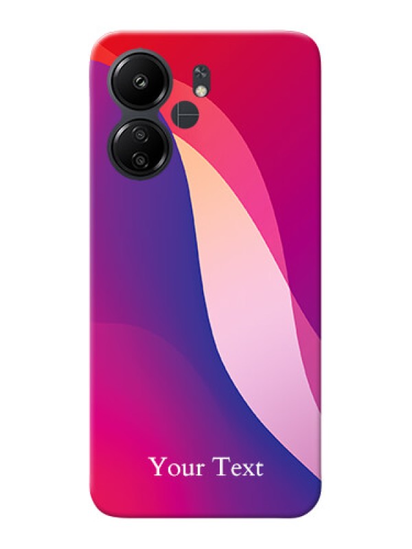 Custom Poco C65 Personalized Phone Case with Digital abstract Overlap Design