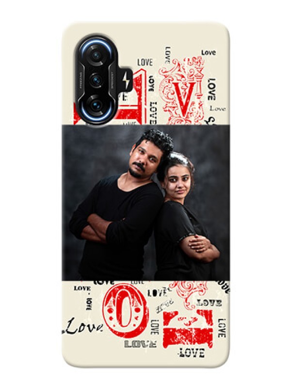 Custom Poco F3 Gt mobile cases online: Trendy Love Design Case