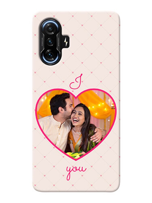 Custom Poco F3 Gt Personalized Mobile Covers: Heart Shape Design