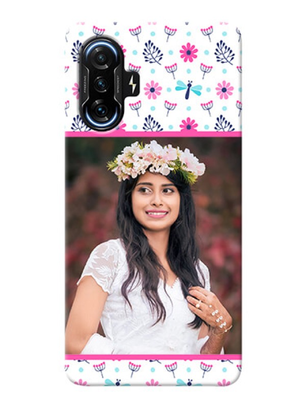 Custom Poco F3 Gt Mobile Covers: Colorful Flower Design