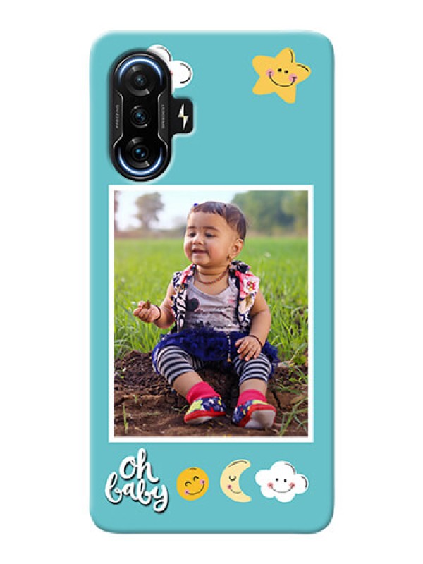 Custom Poco F3 Gt Personalised Phone Cases: Smiley Kids Stars Design