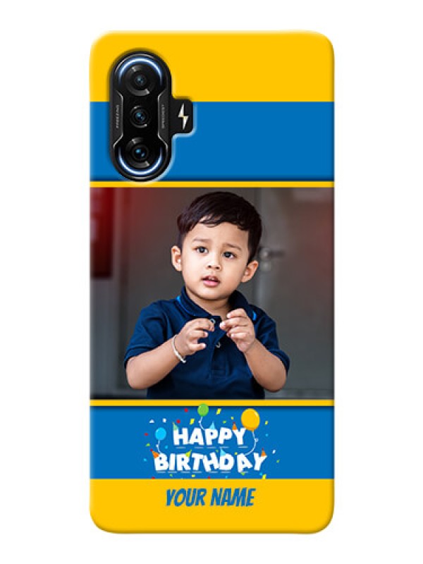 Custom Poco F3 Gt Mobile Back Covers Online: Birthday Wishes Design