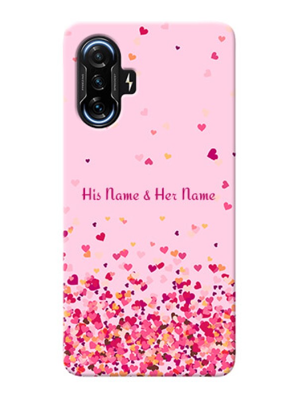 Custom Poco F3 Gt Phone Back Covers: Floating Hearts Design