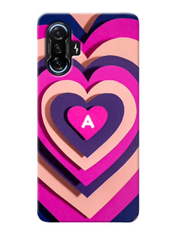 Custom Poco F3 Gt Custom Mobile Case with Cute Heart Pattern Design