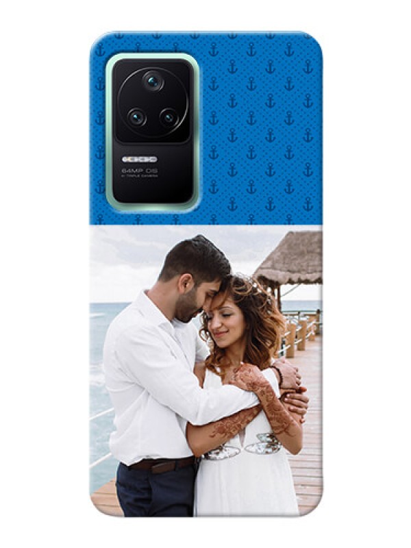 Custom Poco F4 5G Mobile Phone Covers: Blue Anchors Design