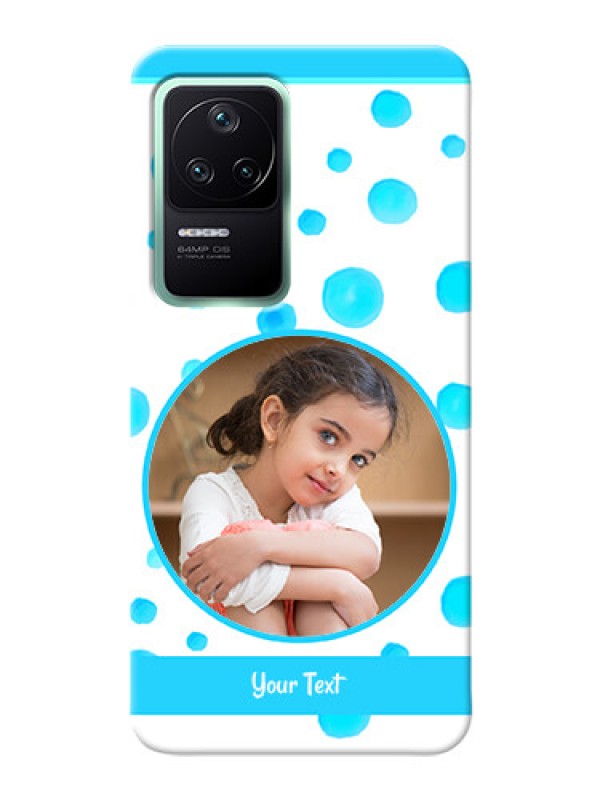 Custom Poco F4 5G Custom Phone Covers: Blue Bubbles Pattern Design