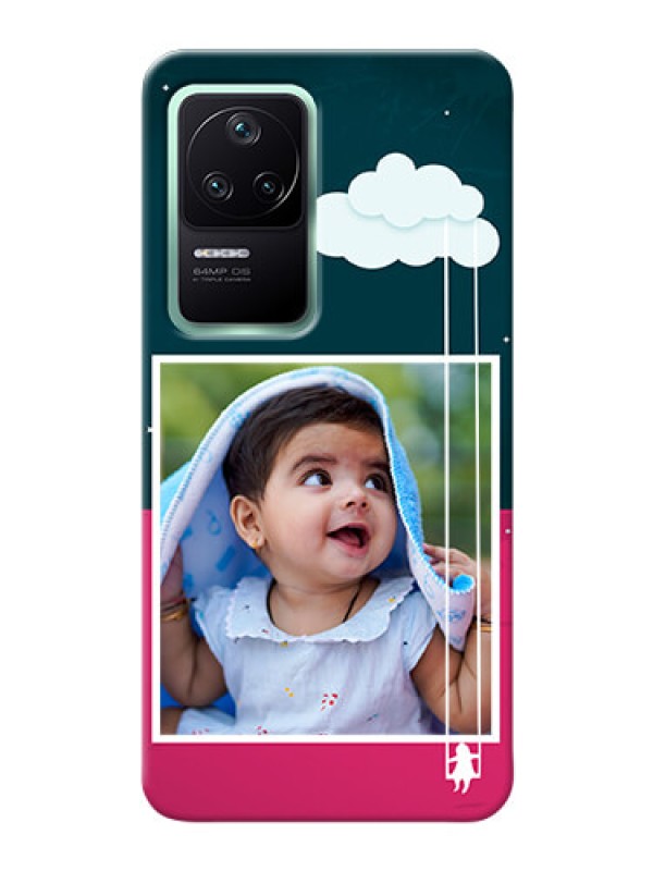 Custom Poco F4 5G custom phone covers: Cute Girl with Cloud Design
