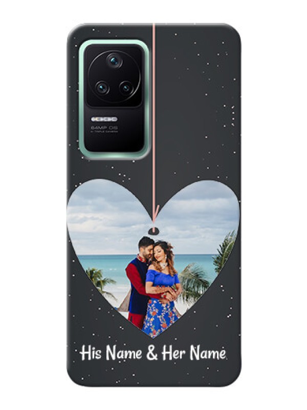 Custom Poco F4 5G custom phone cases: Hanging Heart Design