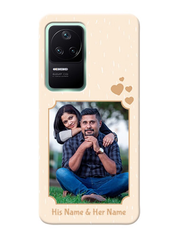 Custom Poco F4 5G mobile phone cases with confetti love design 
