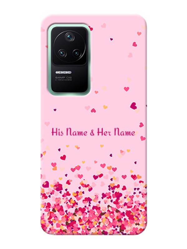 Custom Poco F4 5G Phone Back Covers: Floating Hearts Design
