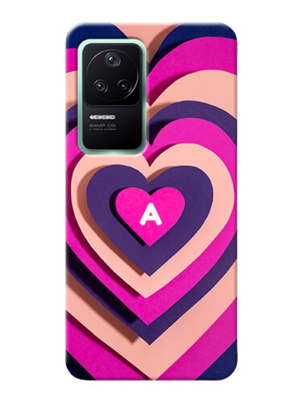 Custom Poco F4 5G Custom Mobile Case with Cute Heart Pattern Design