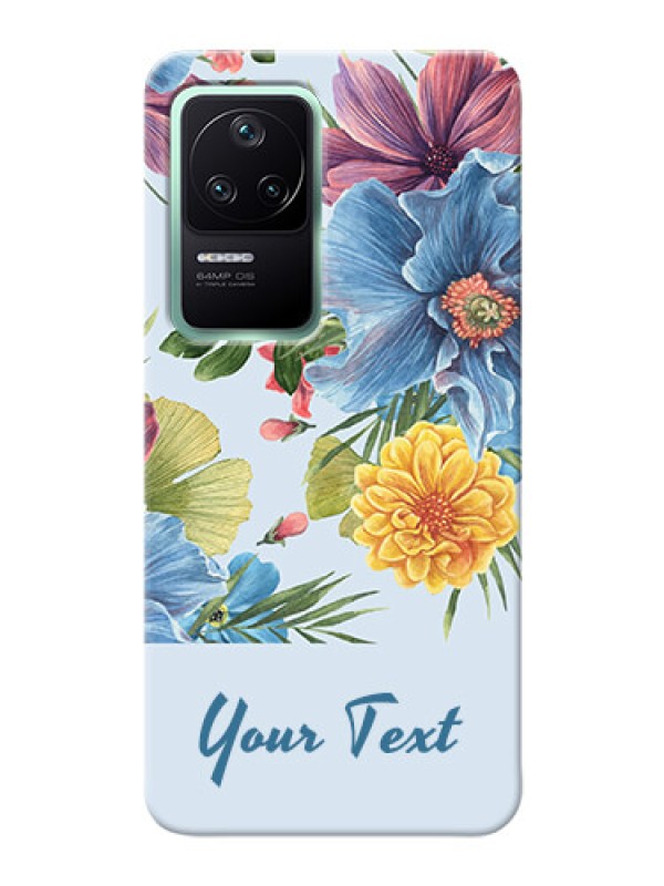 Custom Poco F4 5G Custom Phone Cases: Stunning Watercolored Flowers Painting Design