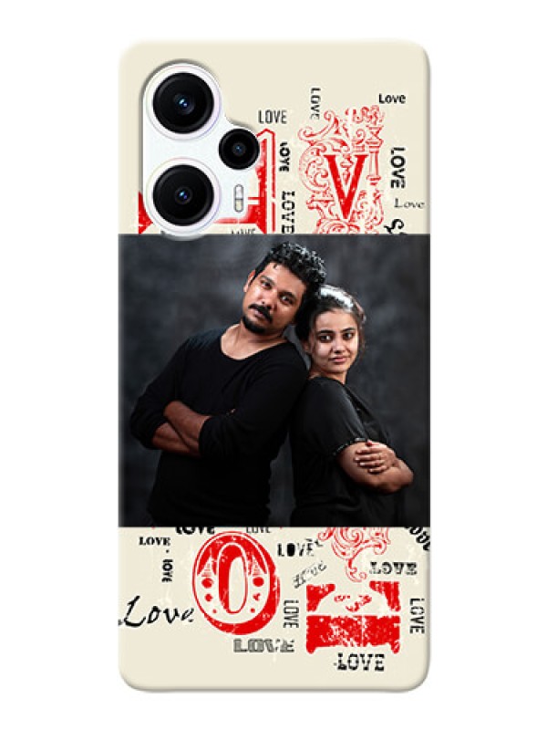Custom Poco F5 mobile cases online: Trendy Love Design Case
