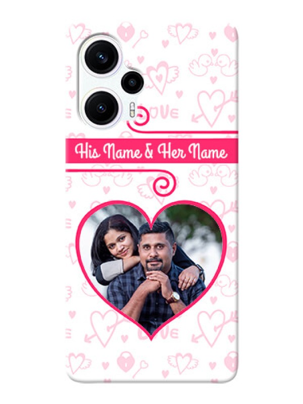 Custom Poco F5 Personalized Phone Cases: Heart Shape Love Design