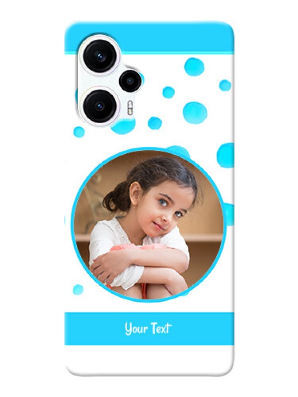 Custom Poco F5 Custom Phone Covers: Blue Bubbles Pattern Design