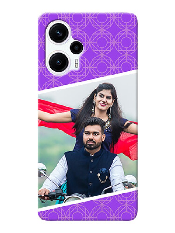 Custom Poco F5 mobile back covers online: violet Pattern Design