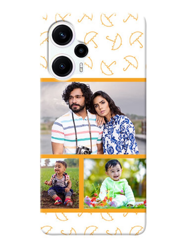 Custom Poco F5 Personalised Phone Cases: Yellow Pattern Design